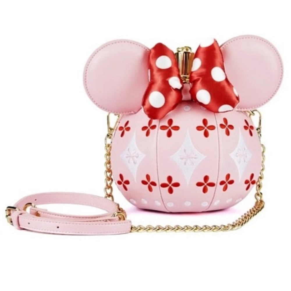 24HR DROP ⬇️ Loungefly Stitch Shoppe Minnie Mouse Ornament crossbody & pin